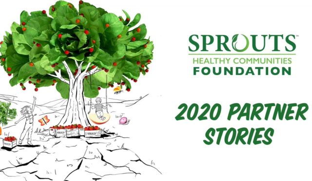 Sprouts Foundation logo next to a tree, with "2020 Partner Stories" below